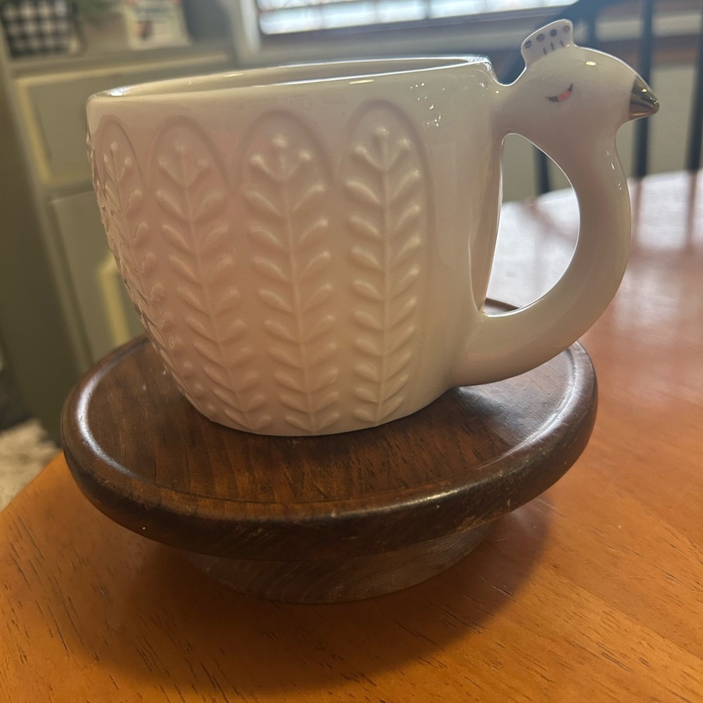 Opalhouse Cream Stoneware Mug with Bird Handle